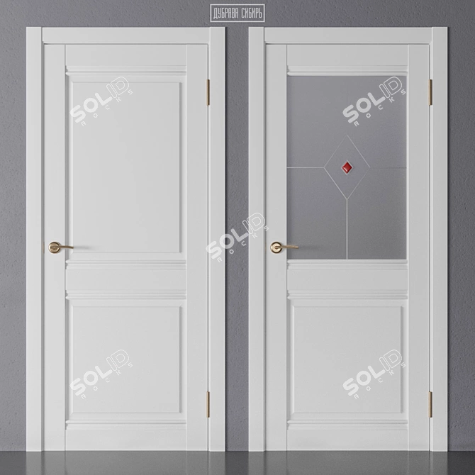 Dubrava Siberia Geometry (OM) - Stylish 3D Door Models 3D model image 3