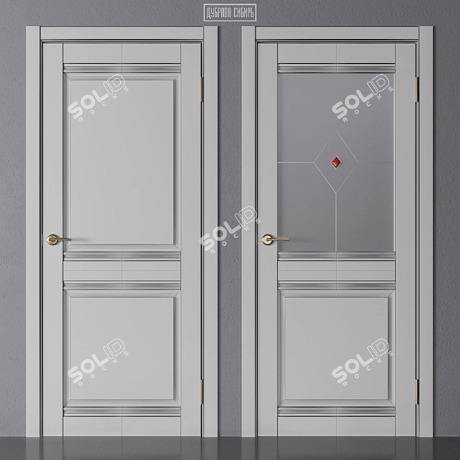 Dubrava Siberia Geometry (OM) - Stylish 3D Door Models 3D model image 4