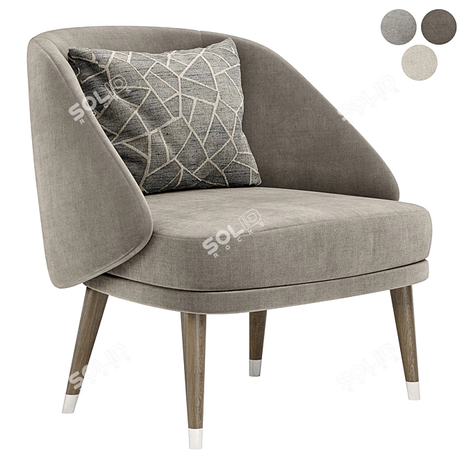 Tirolo Meg Armchair: Stylish Comfort 3D model image 1