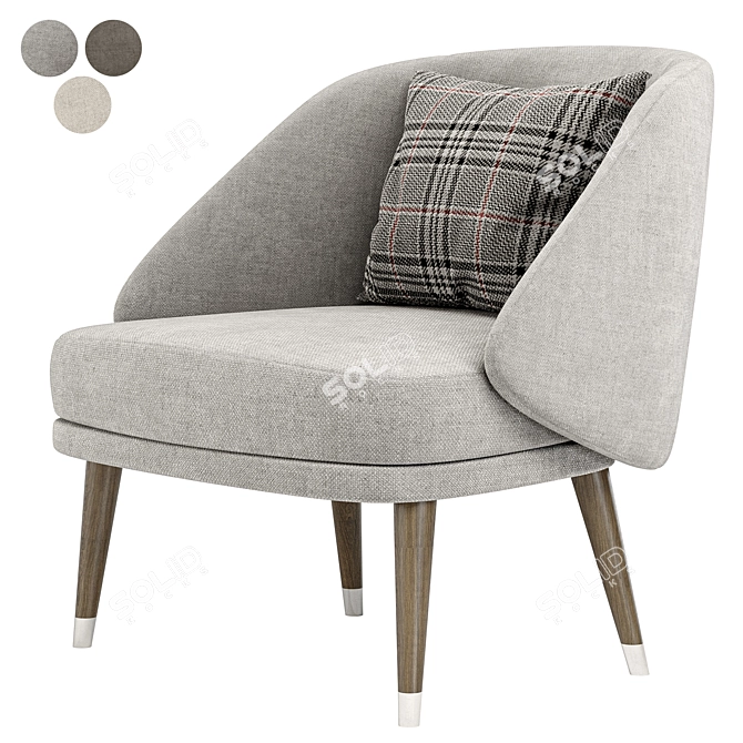 Tirolo Meg Armchair: Stylish Comfort 3D model image 2