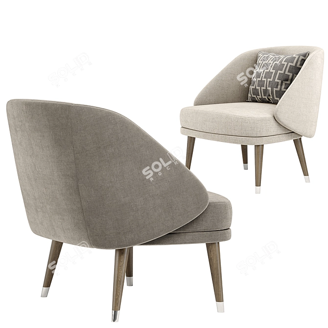 Tirolo Meg Armchair: Stylish Comfort 3D model image 5