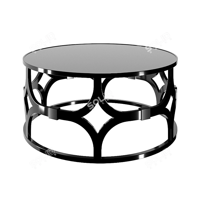 Full House Black MDF Table Set 3D model image 1