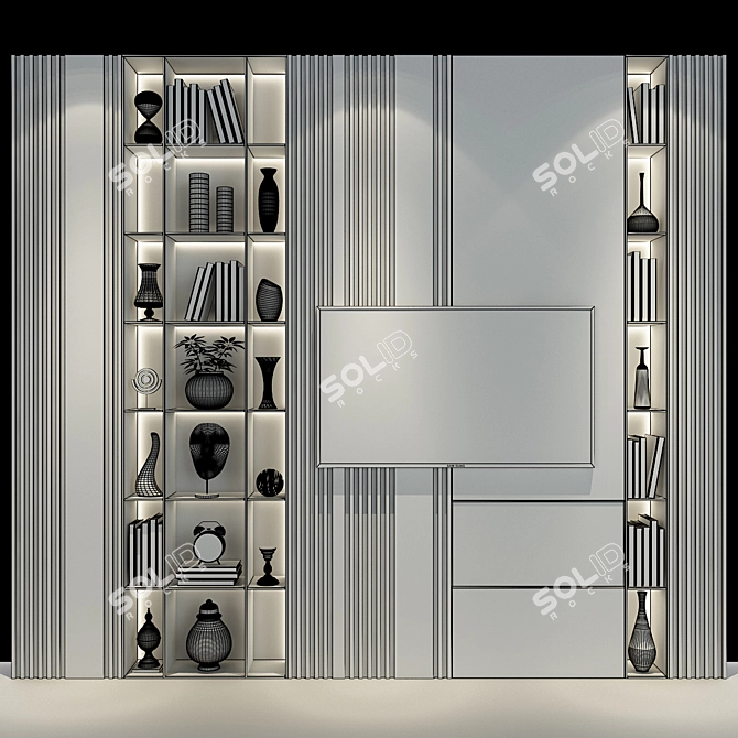 SleekTV Wall Set 245 3D model image 2