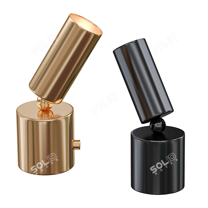 Sleek Cylinder Uplight 3D model image 1