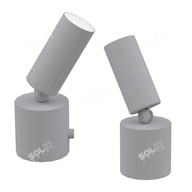 Sleek Cylinder Uplight 3D model image 2