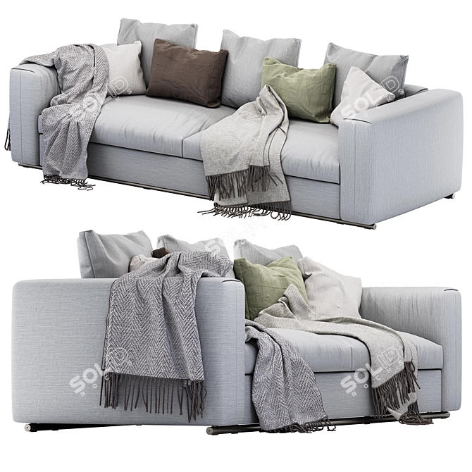 Flexform Asolo 270XB: Stylish Corner Sofa 3D model image 1