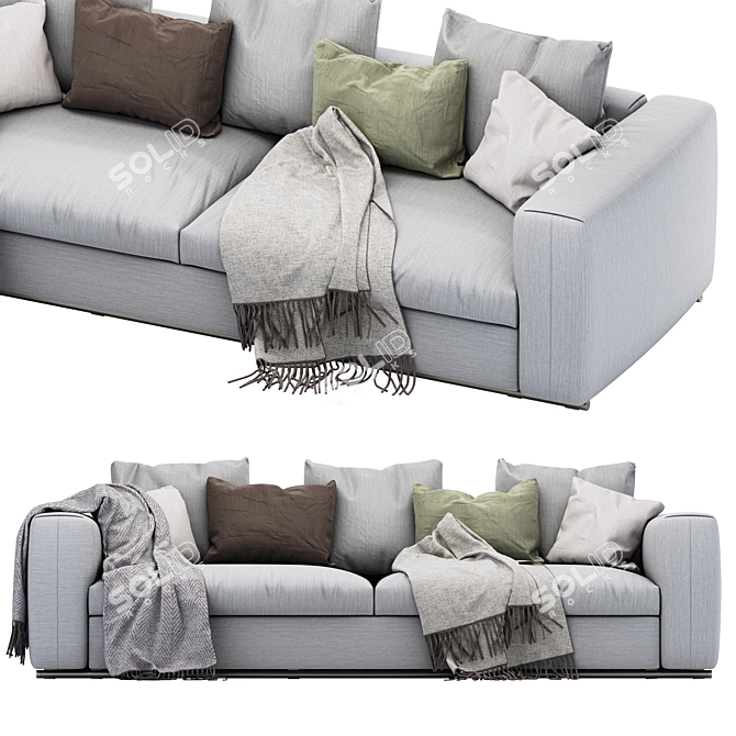 Flexform Asolo 270XB: Stylish Corner Sofa 3D model image 5