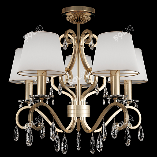 Elegant Parkdale 5-Light Chandelier 3D model image 1