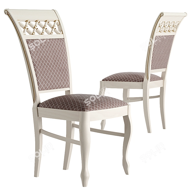 Elegant Vintage Felix Chair 3D model image 2