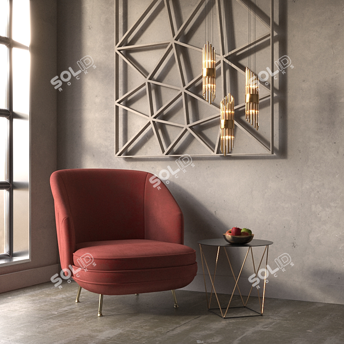 Sleek Message Lamp 3D model image 2