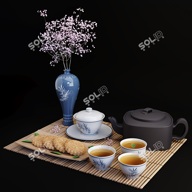 Elegant Decor Set 03 3D model image 1