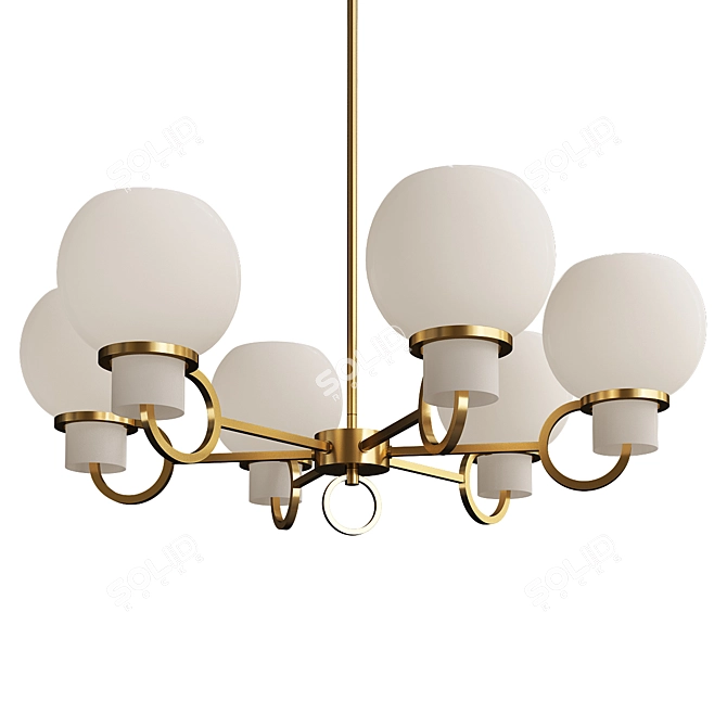 Elegant Ascher Chandelier 3D model image 1