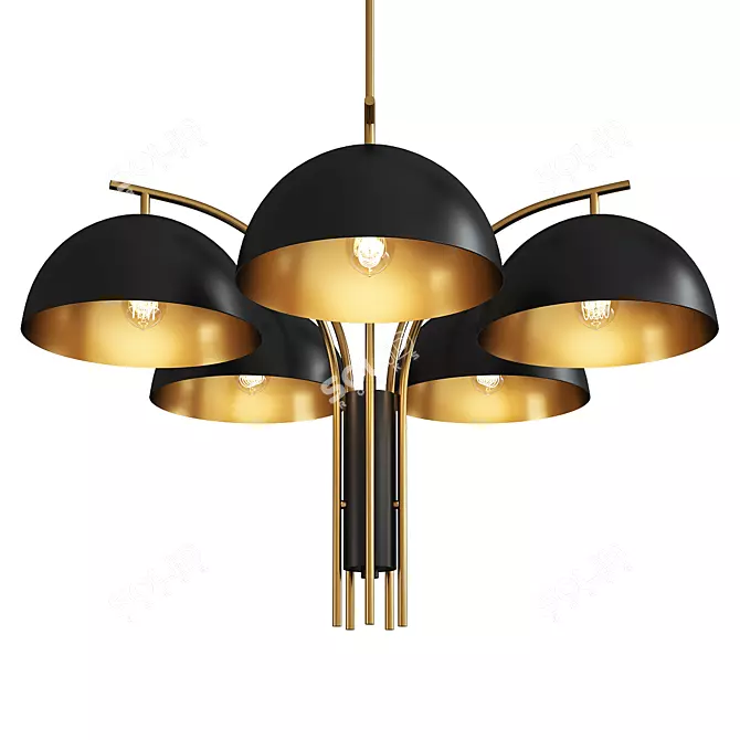 Elegant Marcel Chandelier: Sophisticated Lighting Masterpiece 3D model image 1