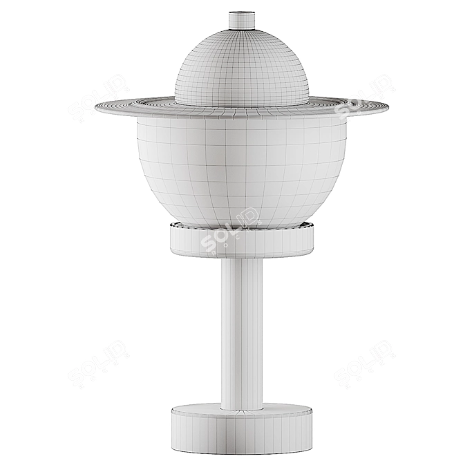 Elegant Glass Table Lamp: NOPURAM 3D model image 2