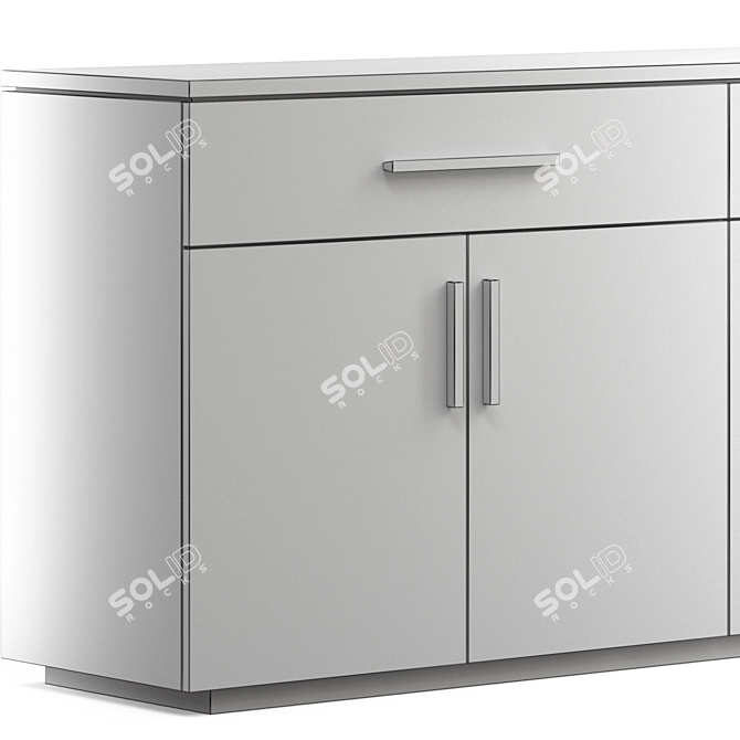 Aventura Hooker: Stylish & Spacious 78" Poly Console 3D model image 3