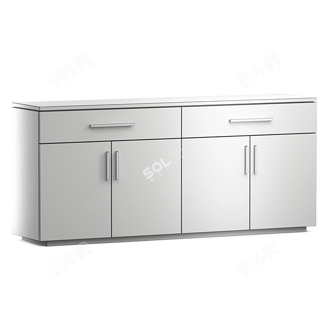 Aventura Hooker: Stylish & Spacious 78" Poly Console 3D model image 4