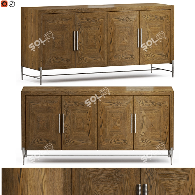 Stylish Hooker Chapman Sideboard 3D model image 1