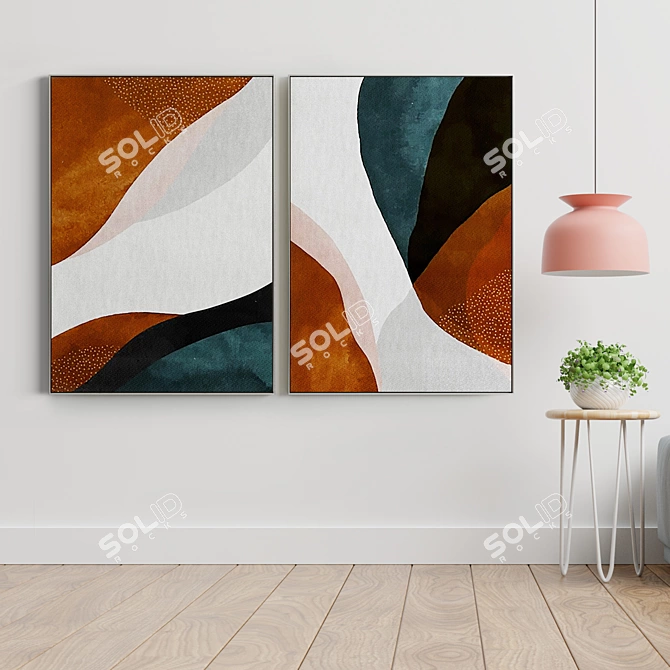 Modern Minimalist Art Frames 3D model image 3