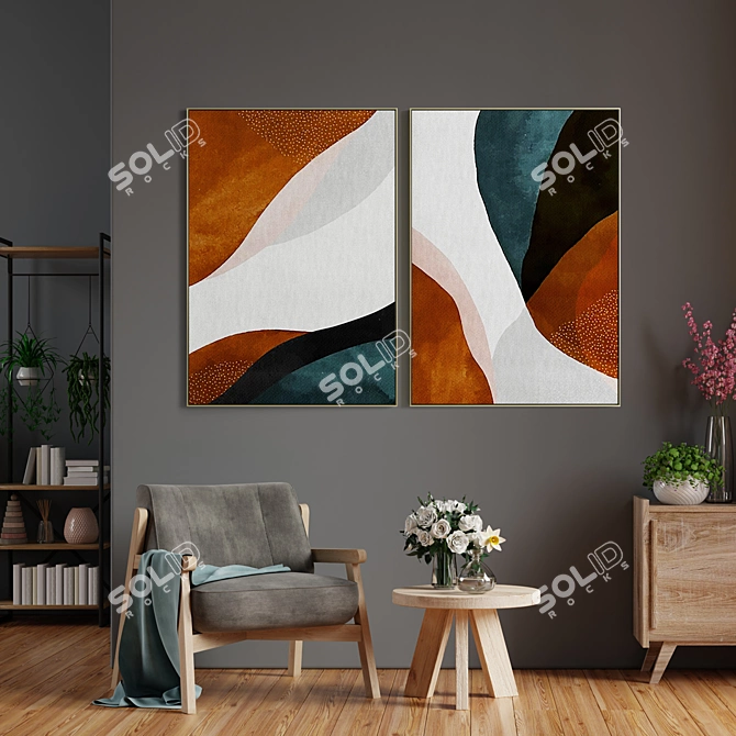 Modern Minimalist Art Frames 3D model image 4