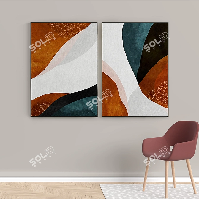 Modern Minimalist Art Frames 3D model image 5