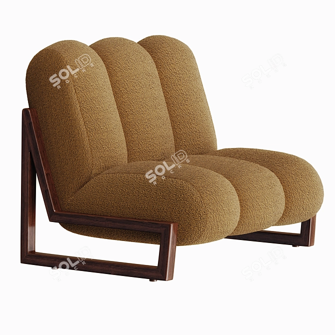 Designer Theodore Armchair: Timeless Elegance 3D model image 2