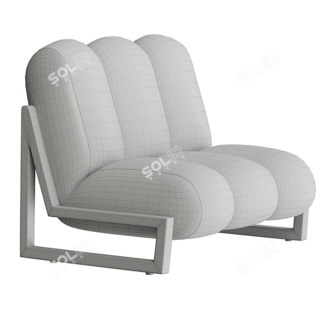 Designer Theodore Armchair: Timeless Elegance 3D model image 3