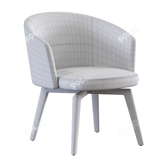 Modern Minotti AMELIE Chair 3D model image 4