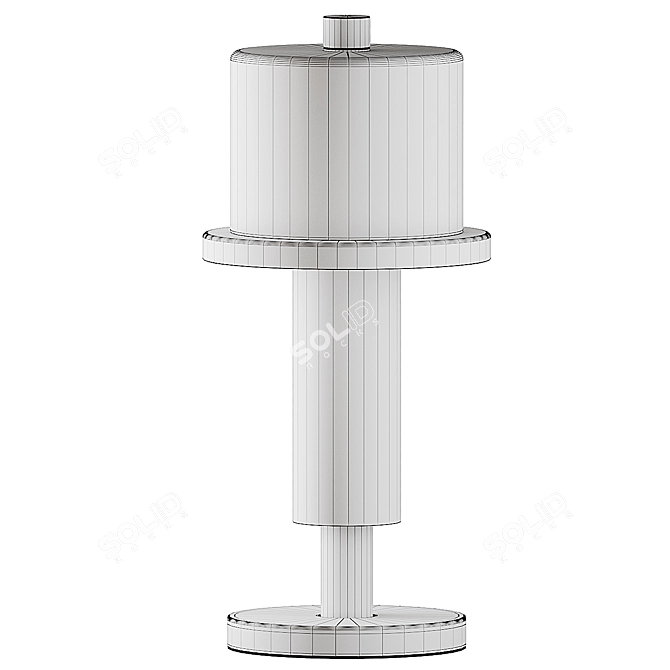 Elegant Blown Glass Table Lamp 3D model image 3