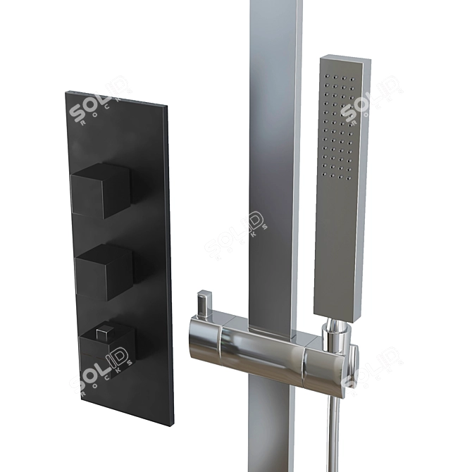 OXO Showers & Taps Set: Luxurious and Modern. 3D model image 3