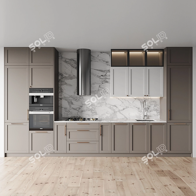 Versatile Modern Kitchen Set - Model 0115 3D model image 2