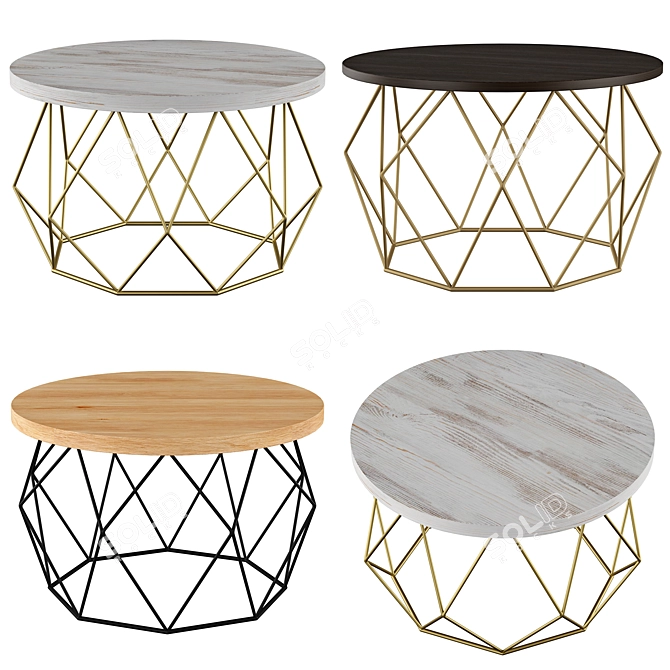 NGon Coffee Table | Three color | Modern Design 3D model image 1