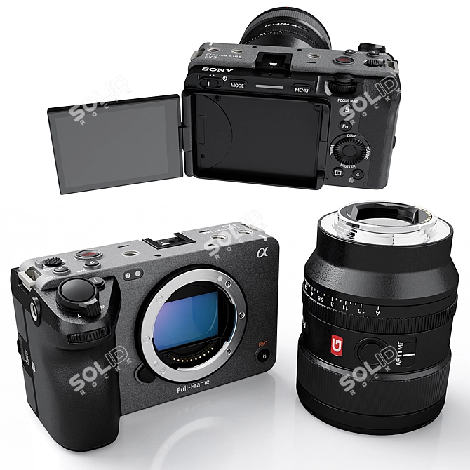 Title: Sony FX3 Full-Frame Cinema Camera 3D model image 4