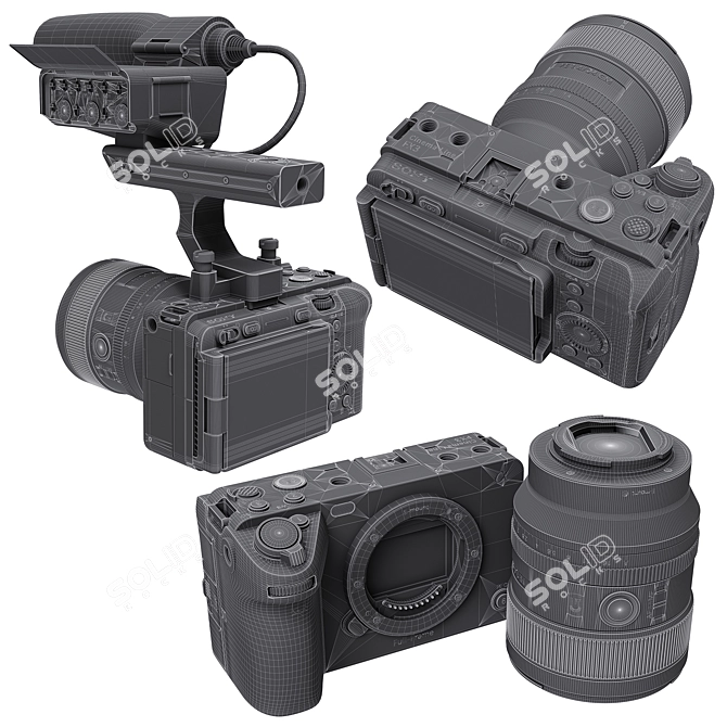 Title: Sony FX3 Full-Frame Cinema Camera 3D model image 7