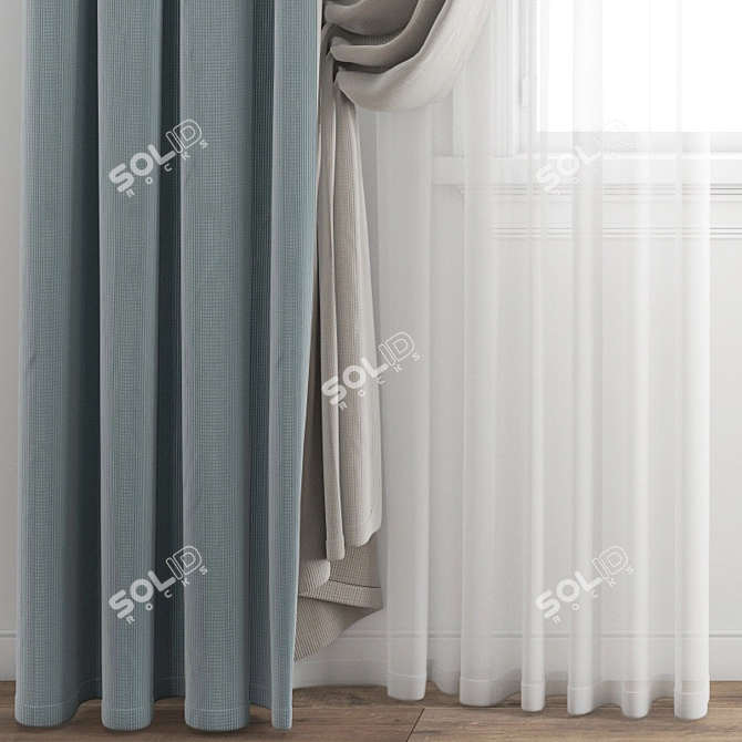 Polygonal Curtain Model - High-Quality Design 3D model image 3