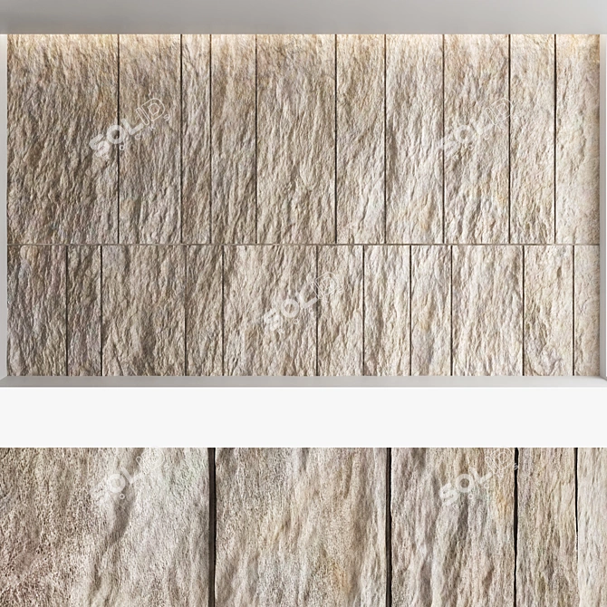 Decorative Stone Wall Panels 3D model image 4