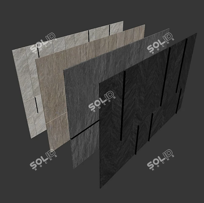 Decorative Stone Wall Panels 3D model image 6