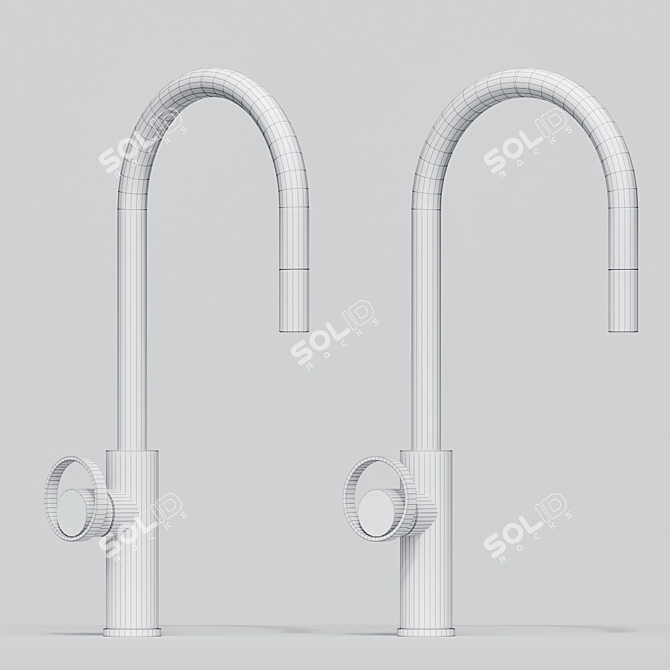 Eclissi C-Spout Pull Down Kitchen Faucet 3D model image 2