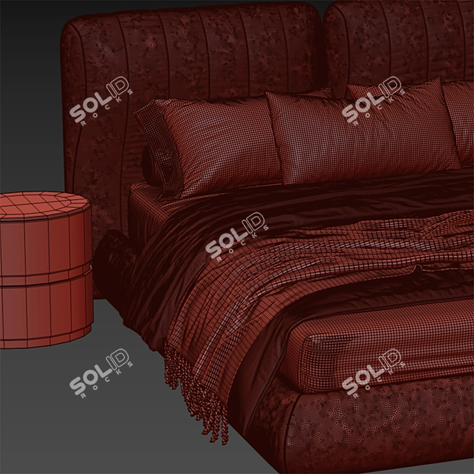 Modern Bed Frame 180x200 3D model image 4