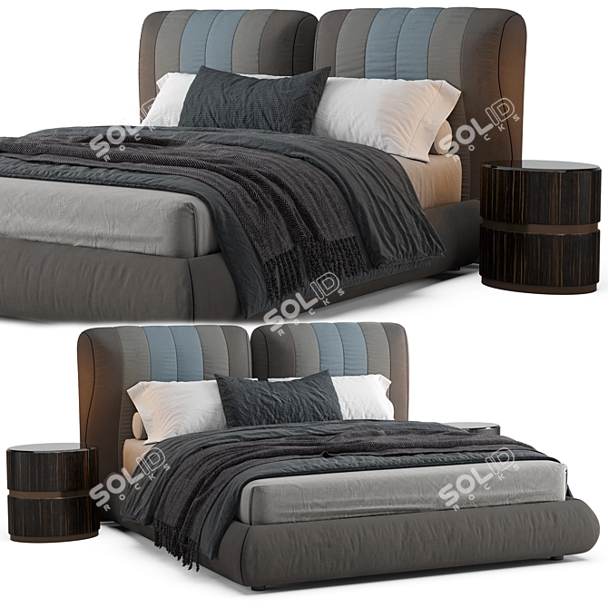 Modern Bed Frame 180x200 3D model image 5