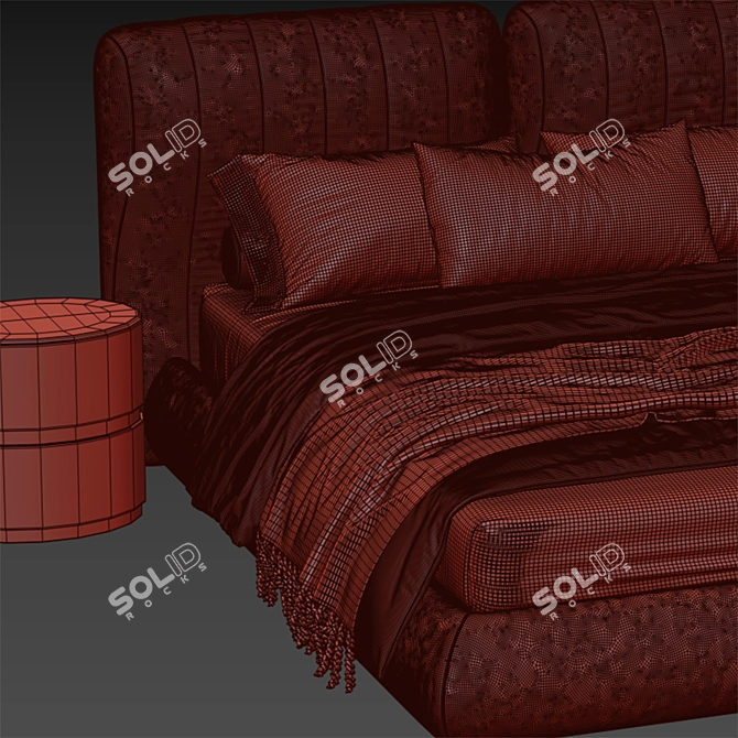 Modern Bed Frame 180x200 3D model image 8
