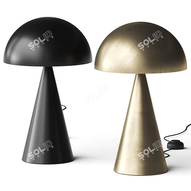 Modern Arc Table Lamp: Sleek Design 3D model image 1