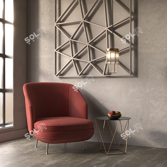 Sleek Abur One: Modern Designer Lamp 3D model image 6