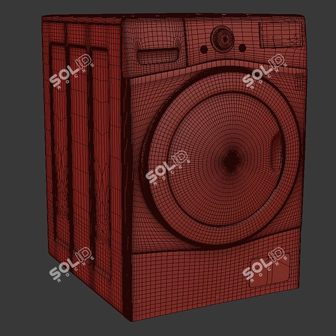 Smart Dryer Washing Machine 3D model image 5