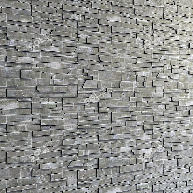 Smooth Stone Finish: High-Resolution Decorative Texture 3D model image 1