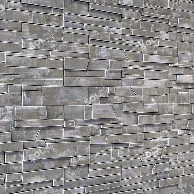 Smooth Stone Finish: High-Resolution Decorative Texture 3D model image 2