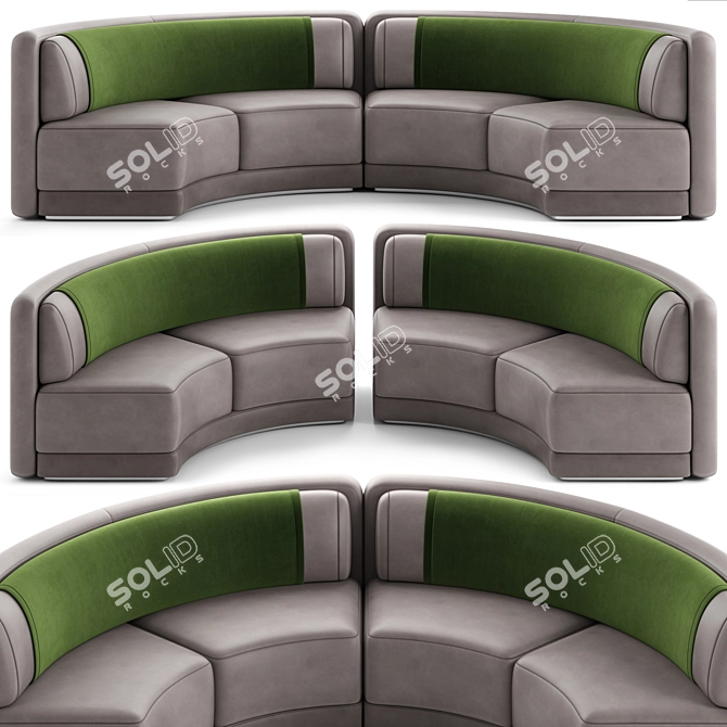 Modern Design Round Sofa 3D model image 1