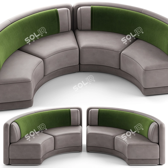 Modern Design Round Sofa 3D model image 2
