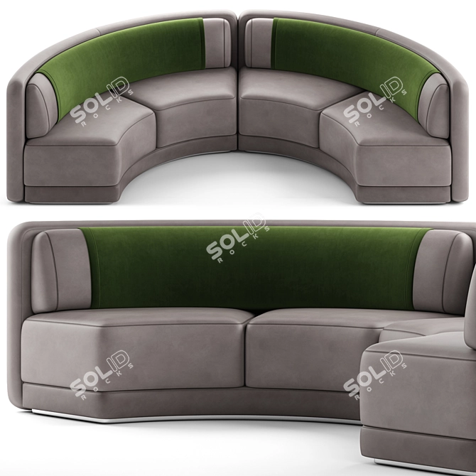 Modern Design Round Sofa 3D model image 3