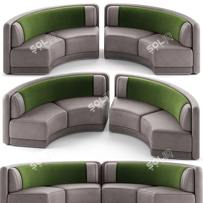 Modern Design Round Sofa 3D model image 4