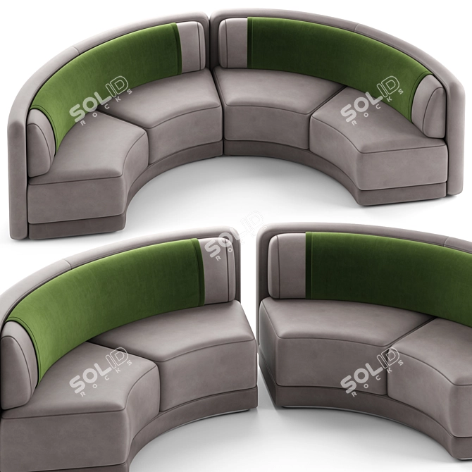 Modern Design Round Sofa 3D model image 5